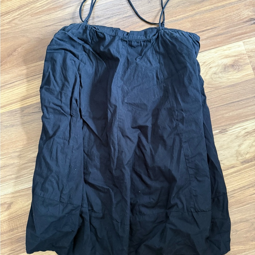 Free People Black Spaghetti Strap Mini Dress